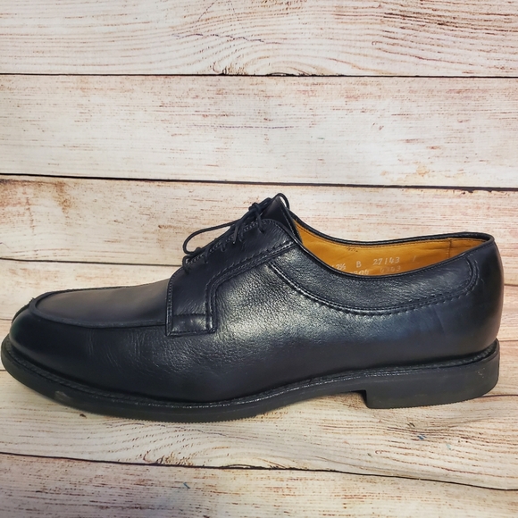 Allen Edmonds Mens 12.5 B Black Leather Stockbridge Lace Up Dress Shoes - Picture 9 of 13